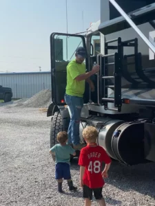 jack and kids at a truck